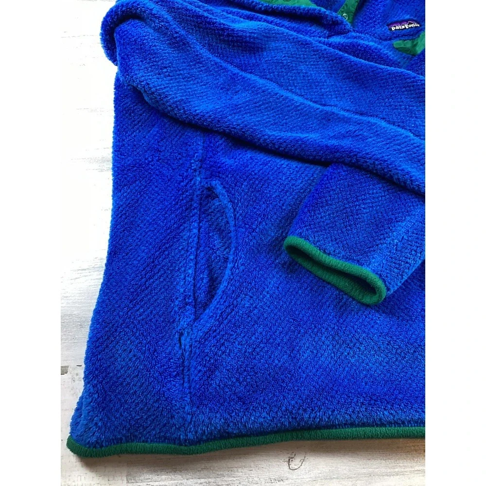 PATAGONIA Re-Tool Snap-T Pullover Blue/Green Fleece Women's  XL PolarTec 1/4 Zip - Picture 2 of 13